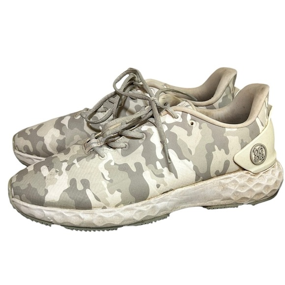 G Fore MG4 Men's Snow Camo Pattern Lace Up Molded Golf Golfing Shoes Size 10.5 - Picture 4 of 9